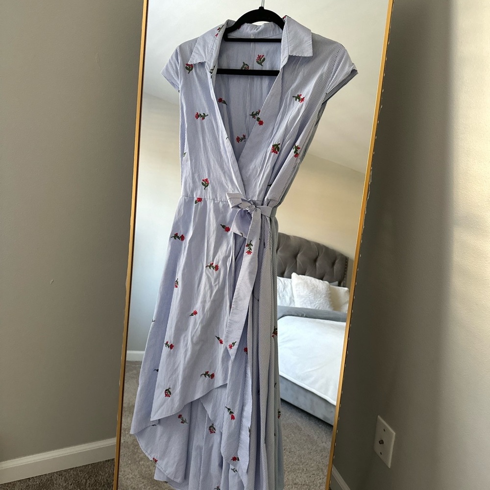 Floral Midi Dress High Low